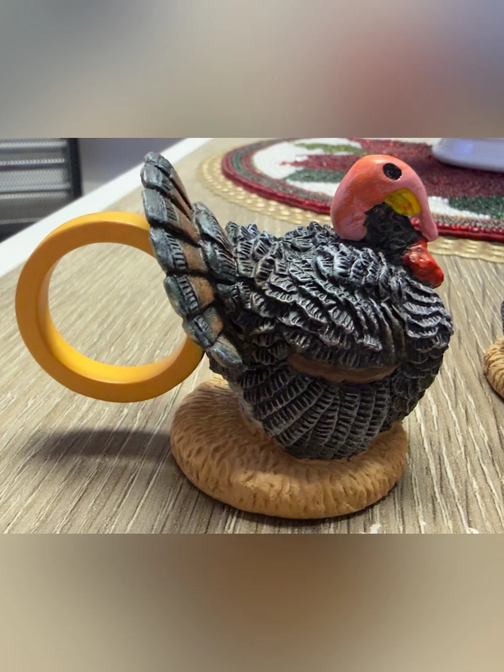 Vintage Turkey Napkin Rings Set 6 Dayton's MarshallField's Hudson's Thanksgiving